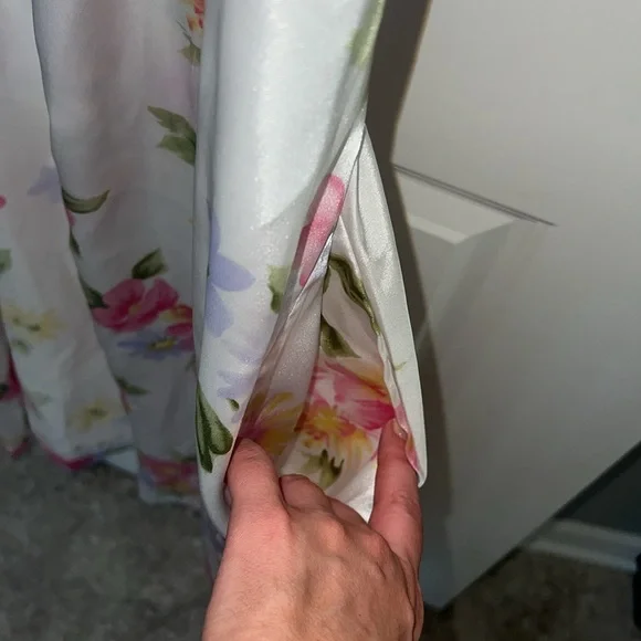 Vintage Cinema Etoile Floral Pattern Pastel Colors Robe Duster - Picture 9 of 10